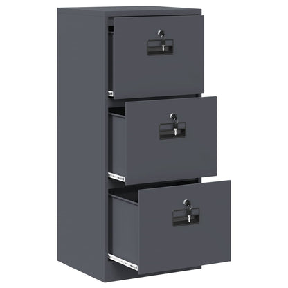vidaXL Aktenschrank Anthrazit 44 x 50 x 106,5 cm Kaltgewalzter Stahl