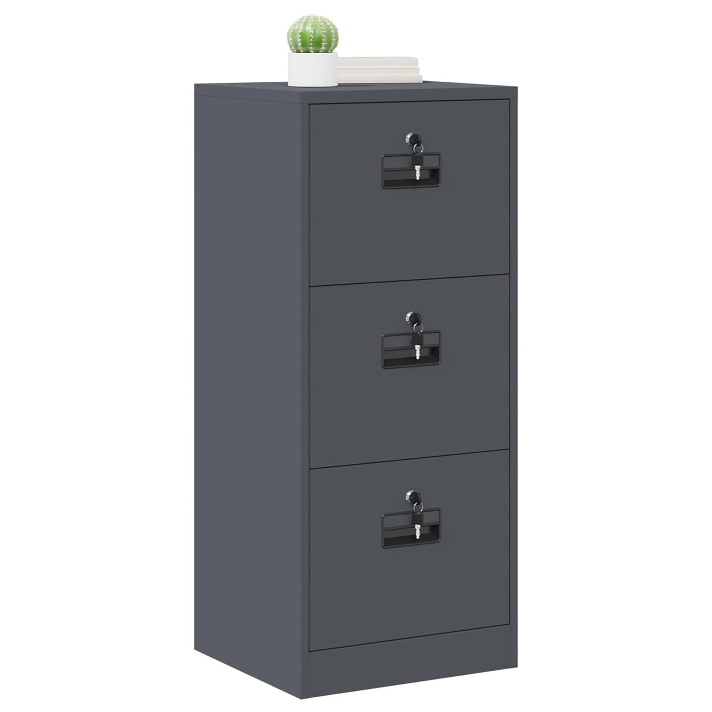 vidaXL Aktenschrank Anthrazit 44 x 50 x 106,5 cm Kaltgewalzter Stahl