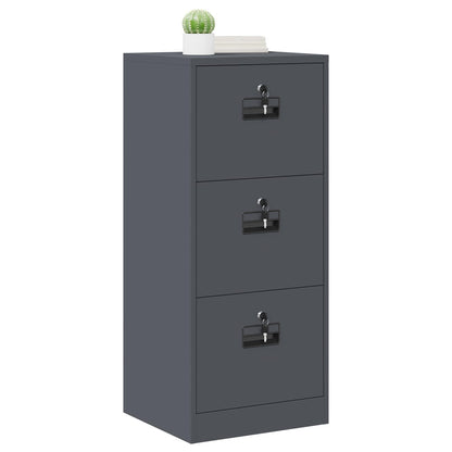 vidaXL Aktenschrank Anthrazit 44 x 50 x 106,5 cm Kaltgewalzter Stahl