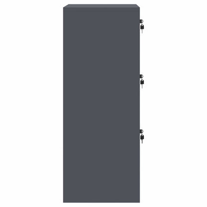 vidaXL Aktenschrank Anthrazit 44 x 50 x 106,5 cm Kaltgewalzter Stahl