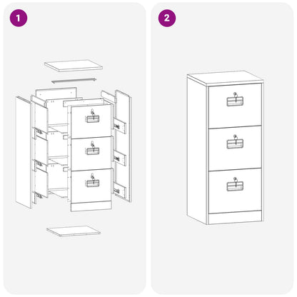 vidaXL Aktenschrank Senfgelb 44 x 50 x 106,5 cm Kaltgewalzter Stahl