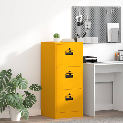 vidaXL Aktenschrank Senfgelb 44 x 50 x 106,5 cm Kaltgewalzter Stahl