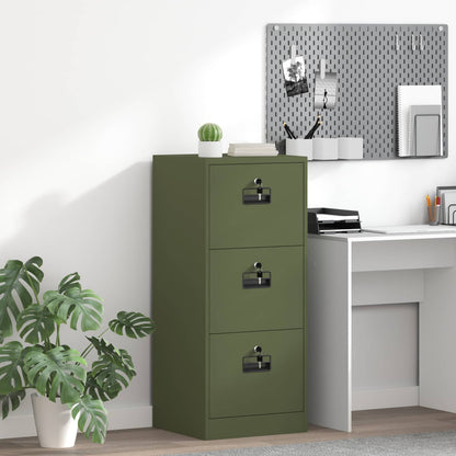 vidaXL Aktenschrank Olive Grün 44 x 50 x 106,5 cm Kaltgewalzter Stahl