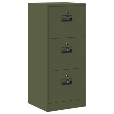 vidaXL Aktenschrank Olive Grün 44 x 50 x 106,5 cm Kaltgewalzter Stahl