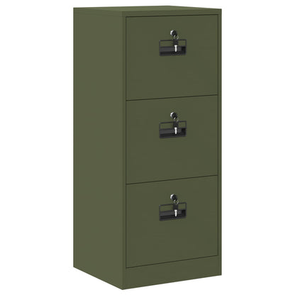 vidaXL Aktenschrank Olive Grün 44 x 50 x 106,5 cm Kaltgewalzter Stahl