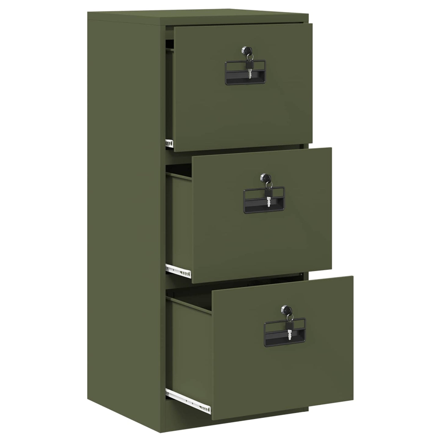 vidaXL Aktenschrank Olive Grün 44 x 50 x 106,5 cm Kaltgewalzter Stahl
