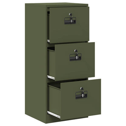 vidaXL Aktenschrank Olive Grün 44 x 50 x 106,5 cm Kaltgewalzter Stahl