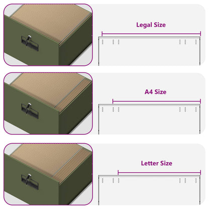 vidaXL Aktenschrank Olive Grün 44 x 50 x 106,5 cm Kaltgewalzter Stahl
