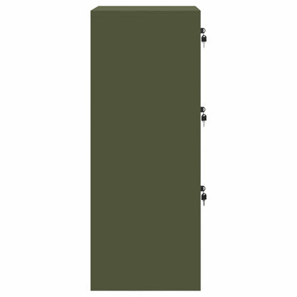 vidaXL Aktenschrank Olive Grün 44 x 50 x 106,5 cm Kaltgewalzter Stahl