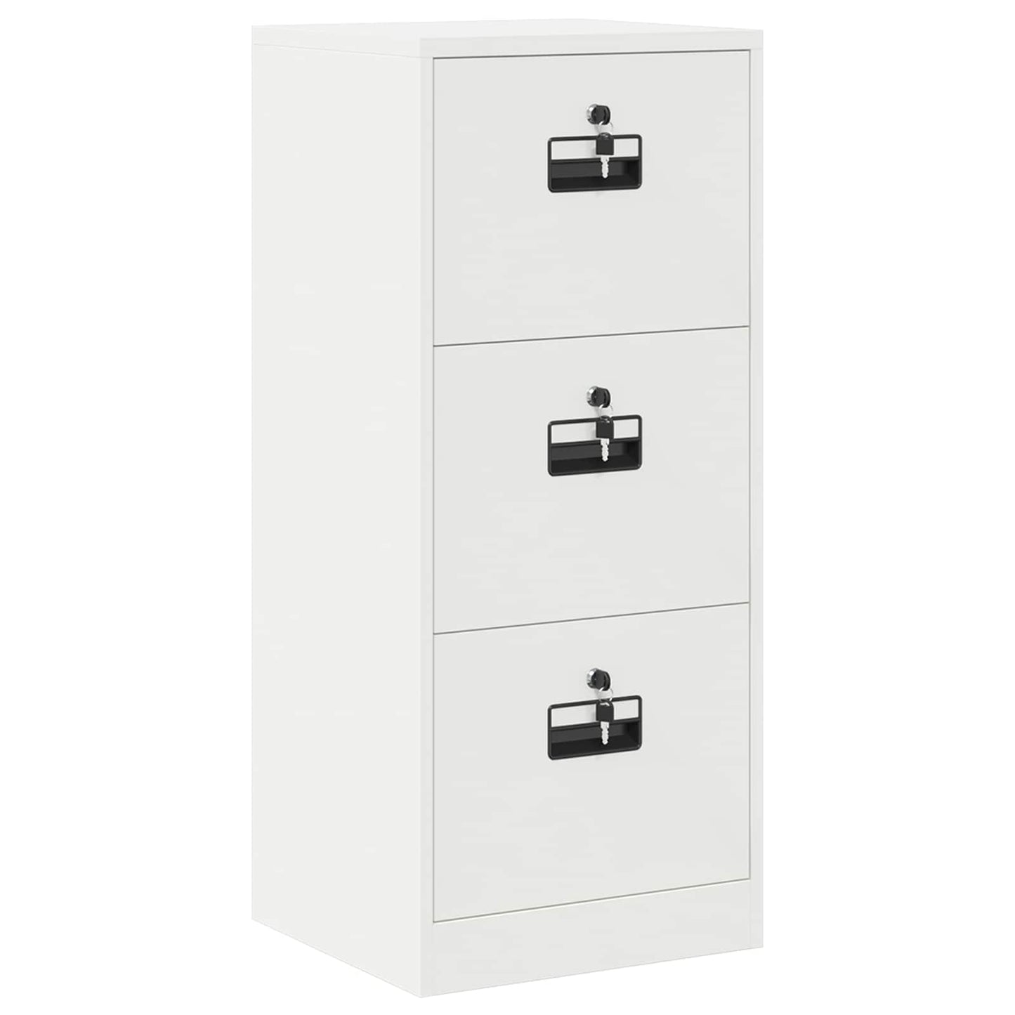 vidaXL Aktenschrank Weiß 44 x 50 x 106,5 cm Kaltgewalzter Stahl