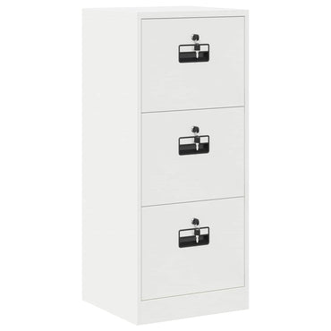 vidaXL Aktenschrank Weiß 44 x 50 x 106,5 cm Kaltgewalzter Stahl