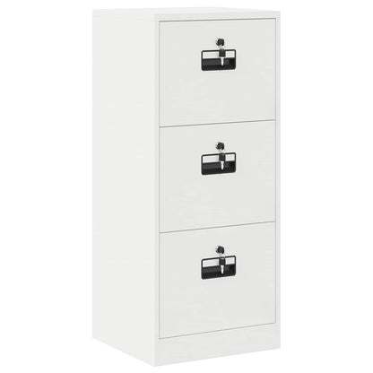 vidaXL Aktenschrank Weiß 44 x 50 x 106,5 cm Kaltgewalzter Stahl