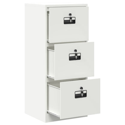 vidaXL Aktenschrank Weiß 44 x 50 x 106,5 cm Kaltgewalzter Stahl