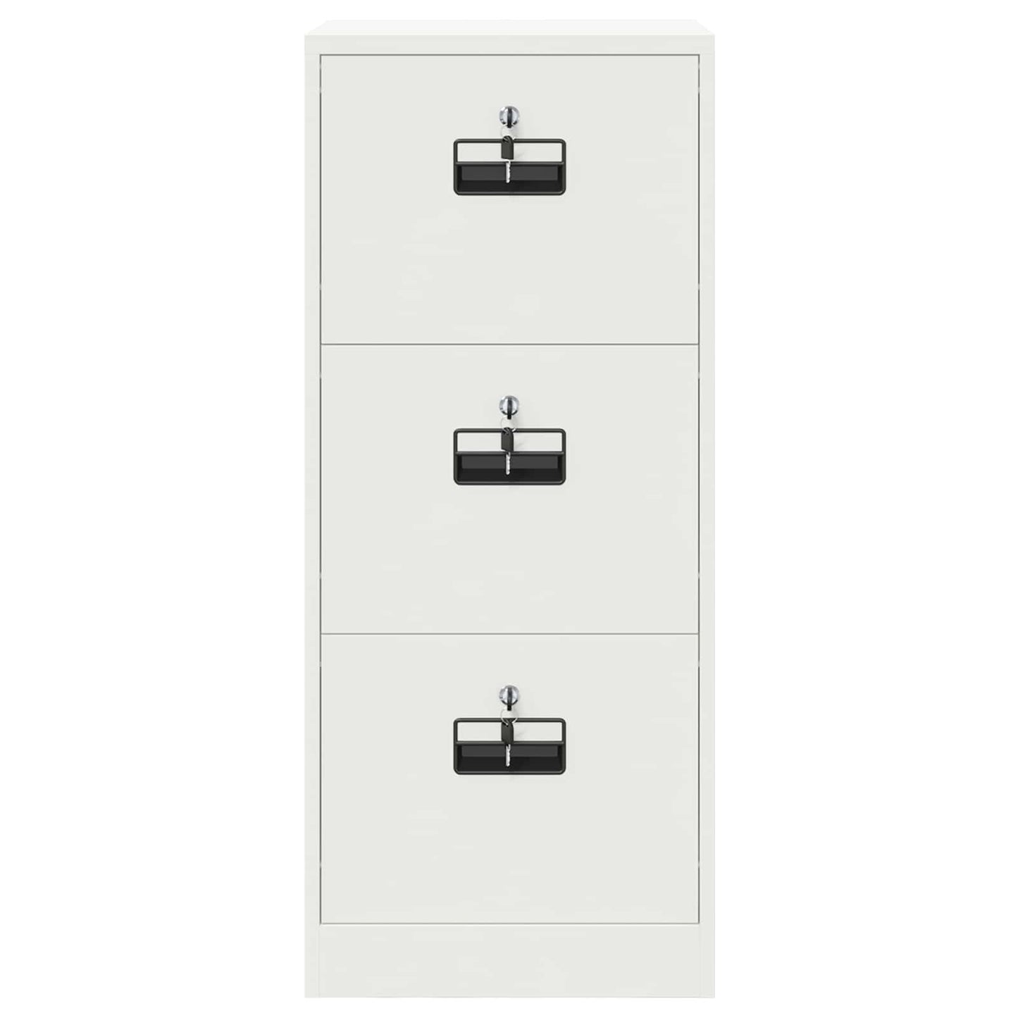 vidaXL Aktenschrank Weiß 44 x 50 x 106,5 cm Kaltgewalzter Stahl