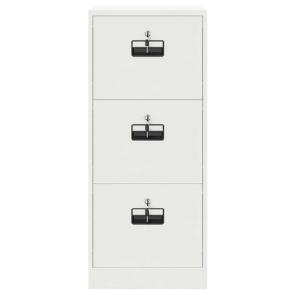 vidaXL Aktenschrank Weiß 44 x 50 x 106,5 cm Kaltgewalzter Stahl