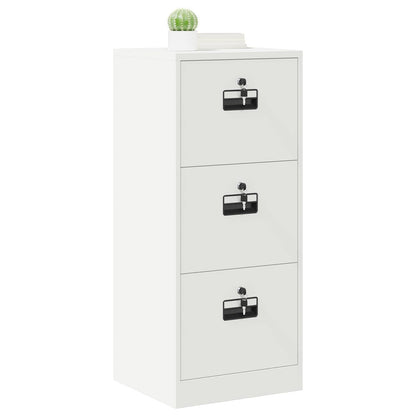 vidaXL Aktenschrank Weiß 44 x 50 x 106,5 cm Kaltgewalzter Stahl