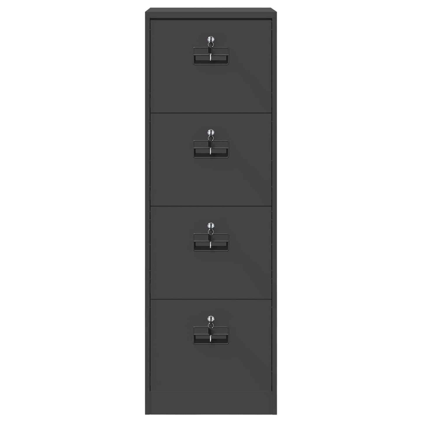 vidaXL Aktenschrank Schwarz 44 x 50 x 106,5 cm Kaltgewalzter Stahl
