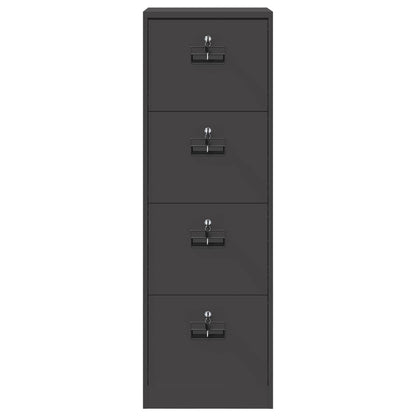 vidaXL Aktenschrank Schwarz 44 x 50 x 106,5 cm Kaltgewalzter Stahl