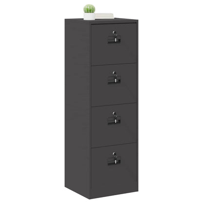 vidaXL Aktenschrank Schwarz 44 x 50 x 106,5 cm Kaltgewalzter Stahl