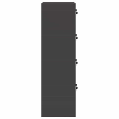 vidaXL Aktenschrank Schwarz 44 x 50 x 106,5 cm Kaltgewalzter Stahl