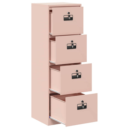 vidaXL Aktenschrank Rosa 44 x 50 x 106,5 cm Kaltgewalzter Stahl