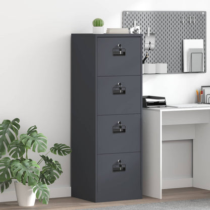 vidaXL Aktenschrank Anthrazit 44 x 50 x 106,5 cm Kaltgewalzter Stahl