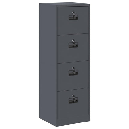 vidaXL Aktenschrank Anthrazit 44 x 50 x 106,5 cm Kaltgewalzter Stahl