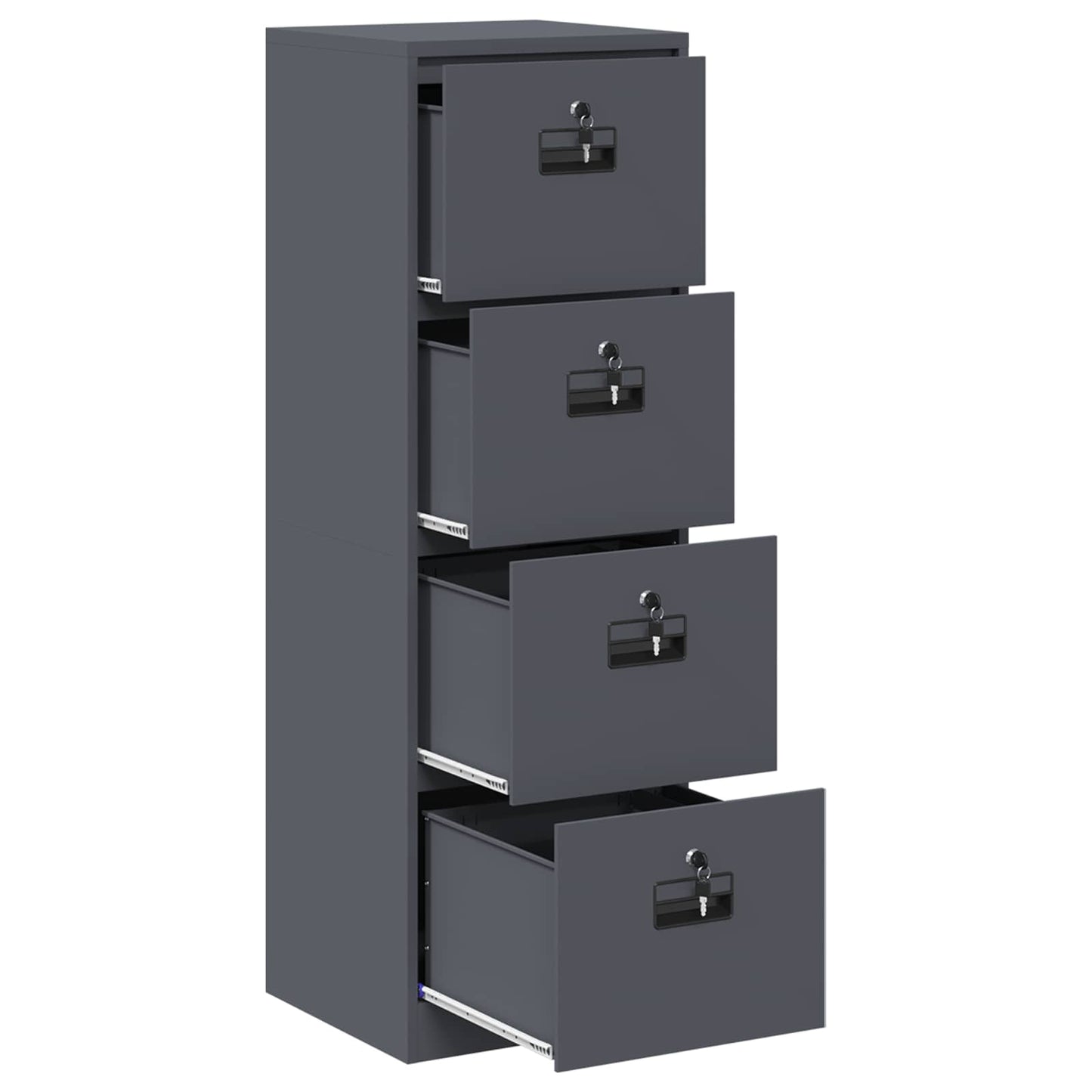vidaXL Aktenschrank Anthrazit 44 x 50 x 106,5 cm Kaltgewalzter Stahl