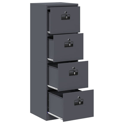 vidaXL Aktenschrank Anthrazit 44 x 50 x 106,5 cm Kaltgewalzter Stahl