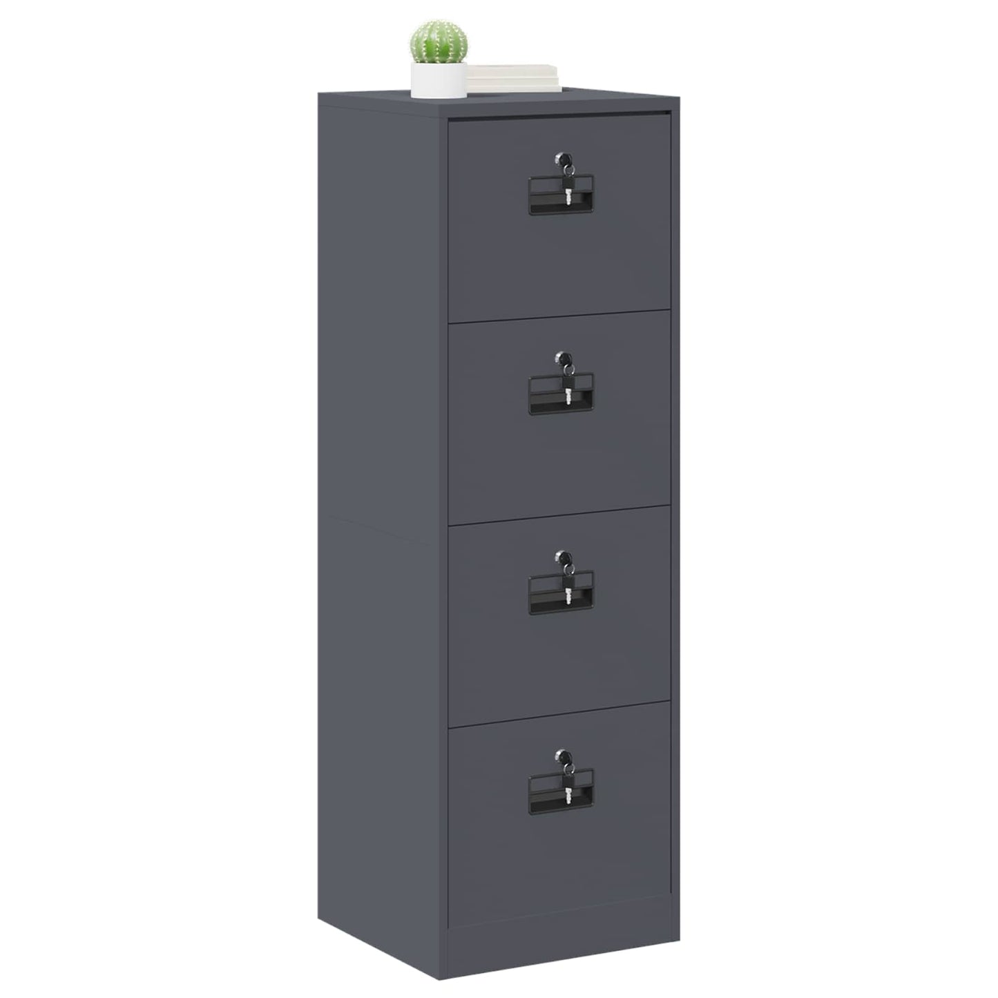 vidaXL Aktenschrank Anthrazit 44 x 50 x 106,5 cm Kaltgewalzter Stahl