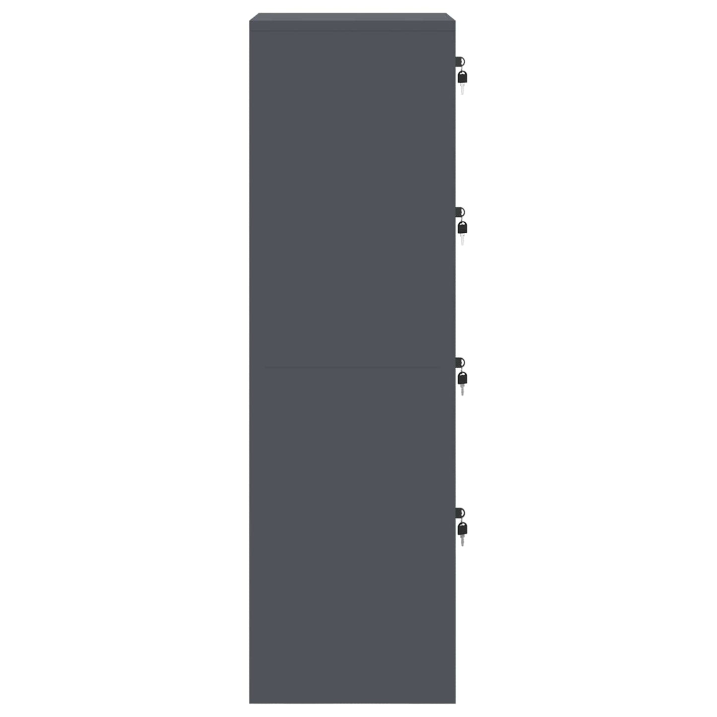 vidaXL Aktenschrank Anthrazit 44 x 50 x 106,5 cm Kaltgewalzter Stahl