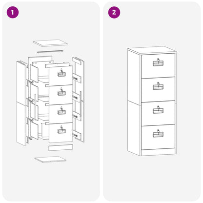vidaXL Aktenschrank Senfgelb 44 x 50 x 106,5 cm Kaltgewalzter Stahl
