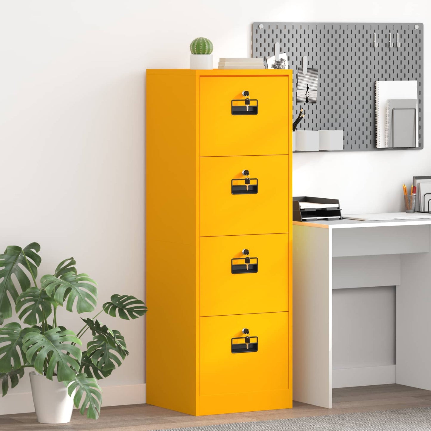 vidaXL Aktenschrank Senfgelb 44 x 50 x 106,5 cm Kaltgewalzter Stahl