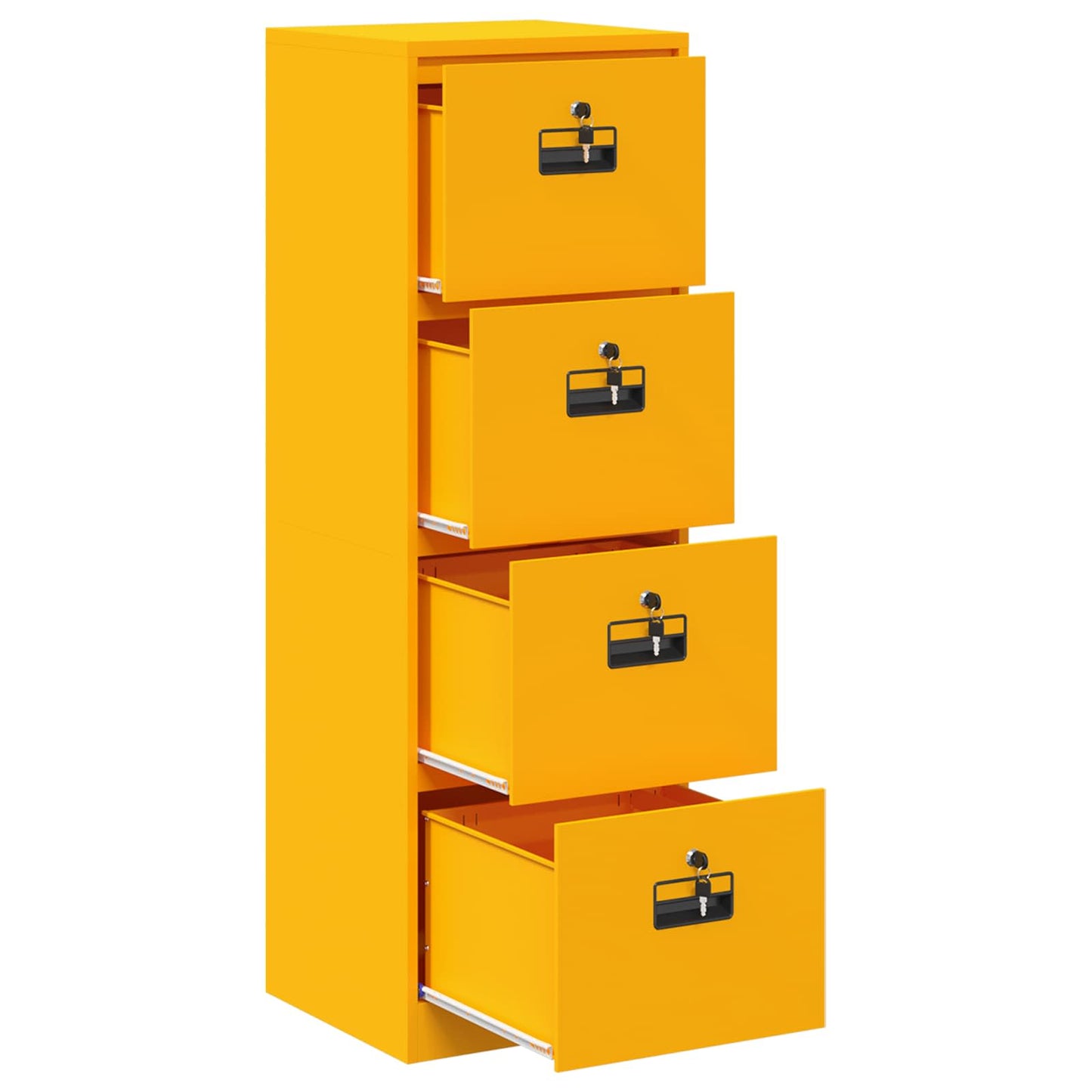 vidaXL Aktenschrank Senfgelb 44 x 50 x 106,5 cm Kaltgewalzter Stahl