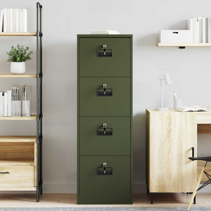 vidaXL Aktenschrank Olive Grün 44 x 50 x 106,5 cm Kaltgewalzter Stahl
