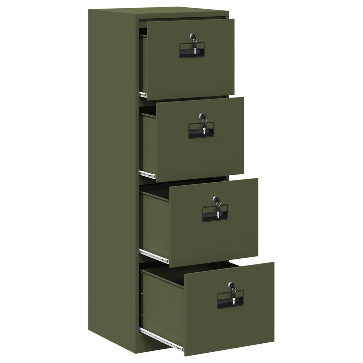 vidaXL Aktenschrank Olive Grün 44 x 50 x 106,5 cm Kaltgewalzter Stahl