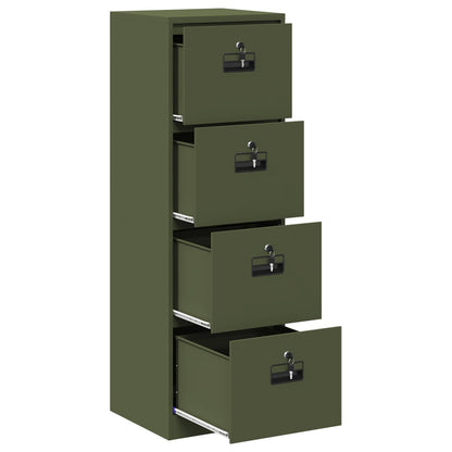 vidaXL Aktenschrank Olive Grün 44 x 50 x 106,5 cm Kaltgewalzter Stahl