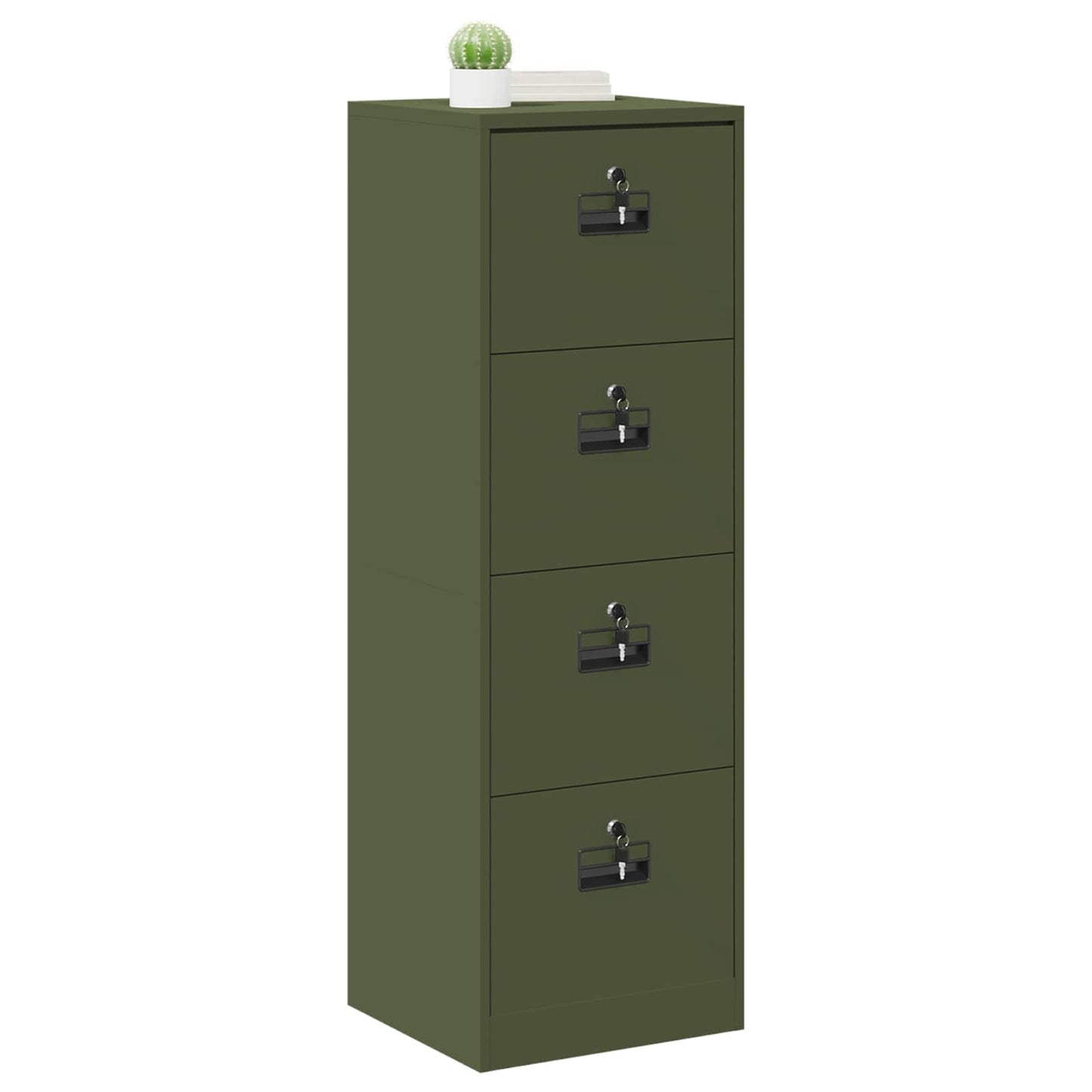vidaXL Aktenschrank Olive Grün 44 x 50 x 106,5 cm Kaltgewalzter Stahl