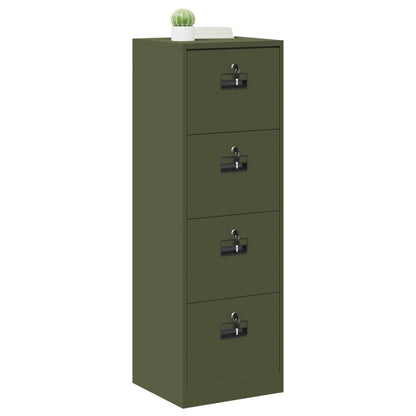 vidaXL Aktenschrank Olive Grün 44 x 50 x 106,5 cm Kaltgewalzter Stahl