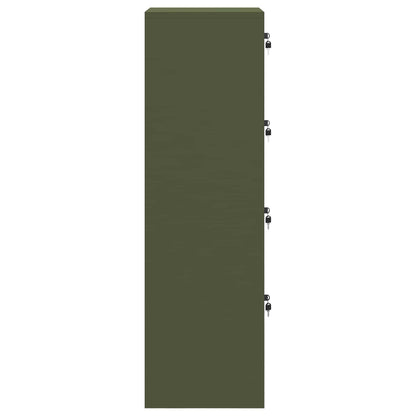 vidaXL Aktenschrank Olive Grün 44 x 50 x 106,5 cm Kaltgewalzter Stahl