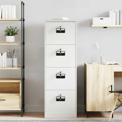 vidaXL Aktenschrank Weiß 44 x 50 x 106,5 cm Kaltgewalzter Stahl