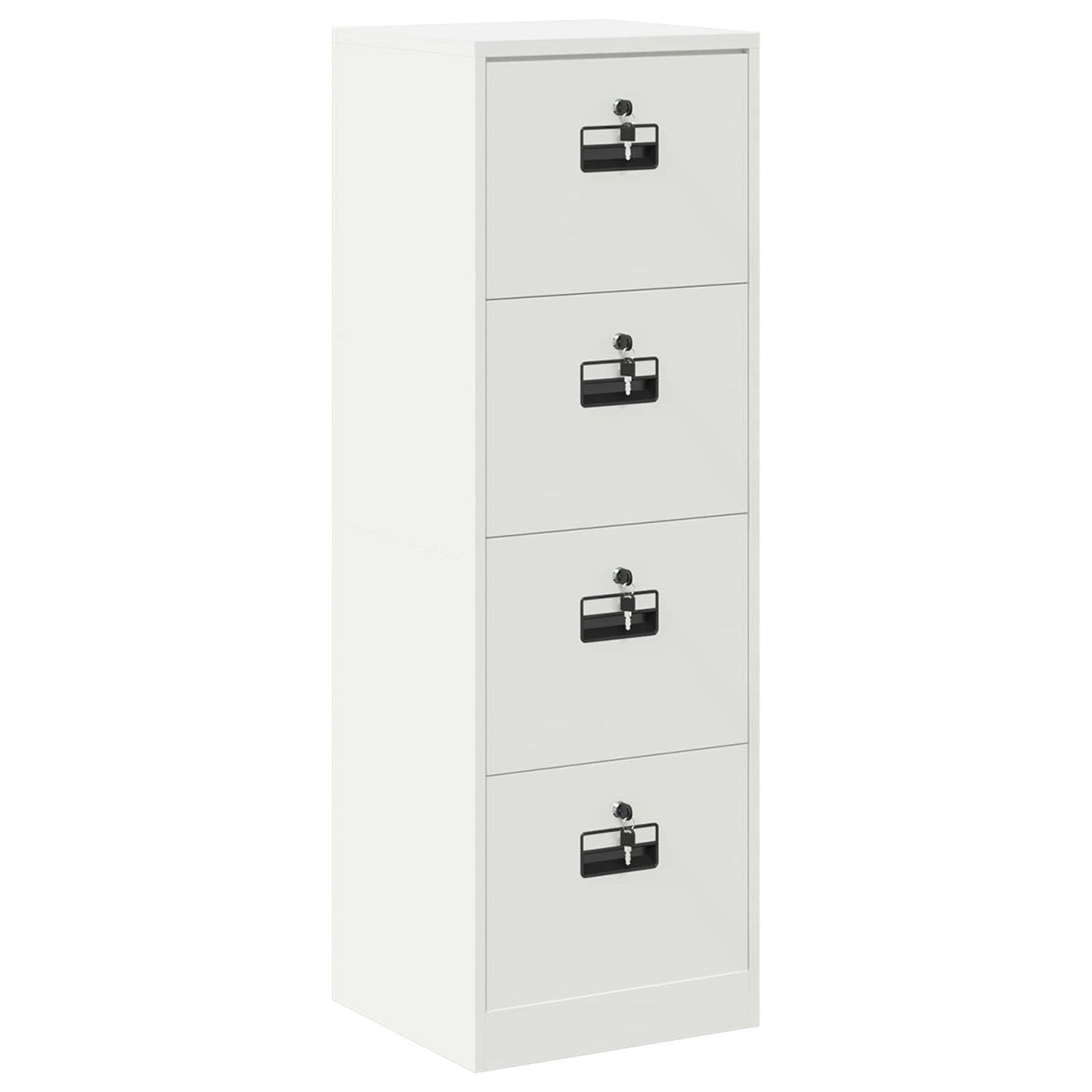 vidaXL Aktenschrank Weiß 44 x 50 x 106,5 cm Kaltgewalzter Stahl