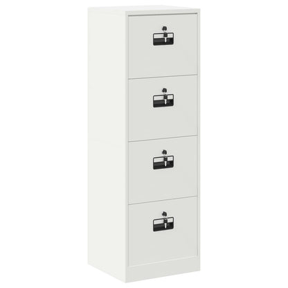 vidaXL Aktenschrank Weiß 44 x 50 x 106,5 cm Kaltgewalzter Stahl