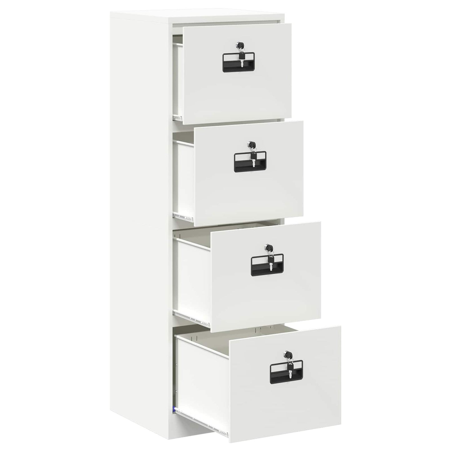vidaXL Aktenschrank Weiß 44 x 50 x 106,5 cm Kaltgewalzter Stahl