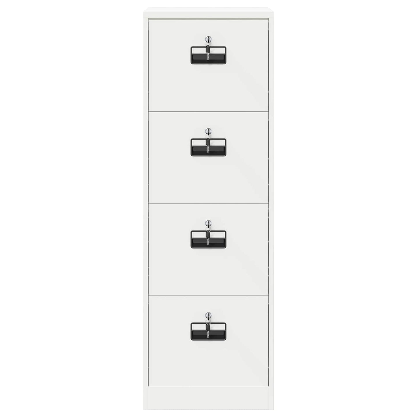 vidaXL Aktenschrank Weiß 44 x 50 x 106,5 cm Kaltgewalzter Stahl