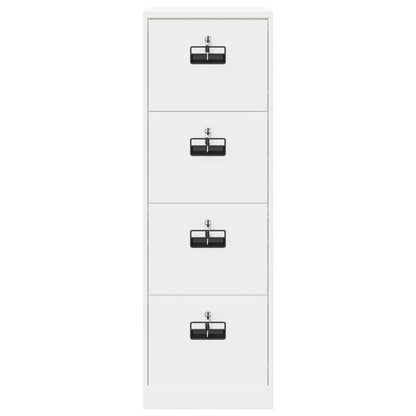 vidaXL Aktenschrank Weiß 44 x 50 x 106,5 cm Kaltgewalzter Stahl