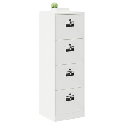 vidaXL Aktenschrank Weiß 44 x 50 x 106,5 cm Kaltgewalzter Stahl