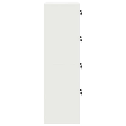 vidaXL Aktenschrank Weiß 44 x 50 x 106,5 cm Kaltgewalzter Stahl