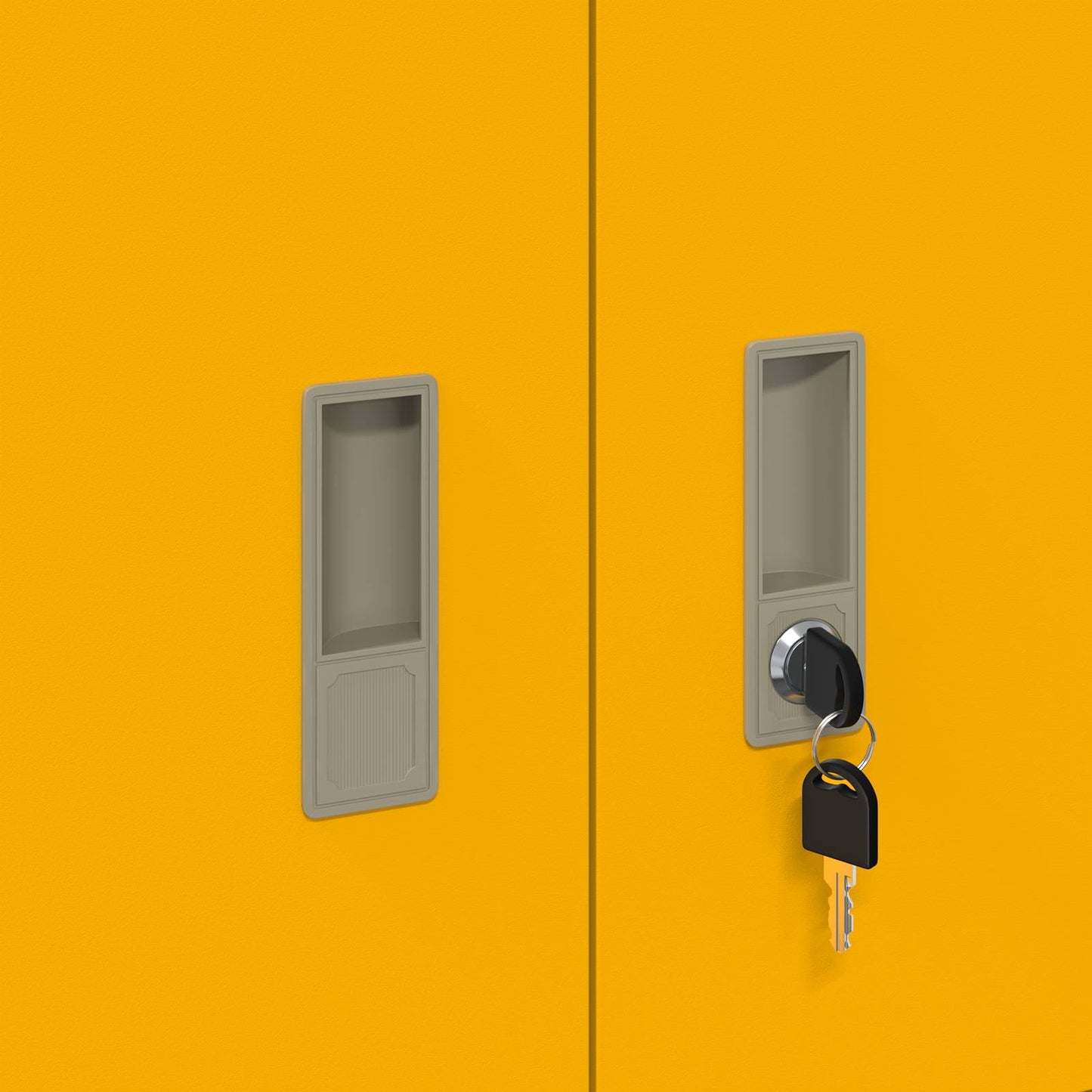 Aufbewahrungsschrank Senfgelb 90 x 40 x 40 cm Stahl