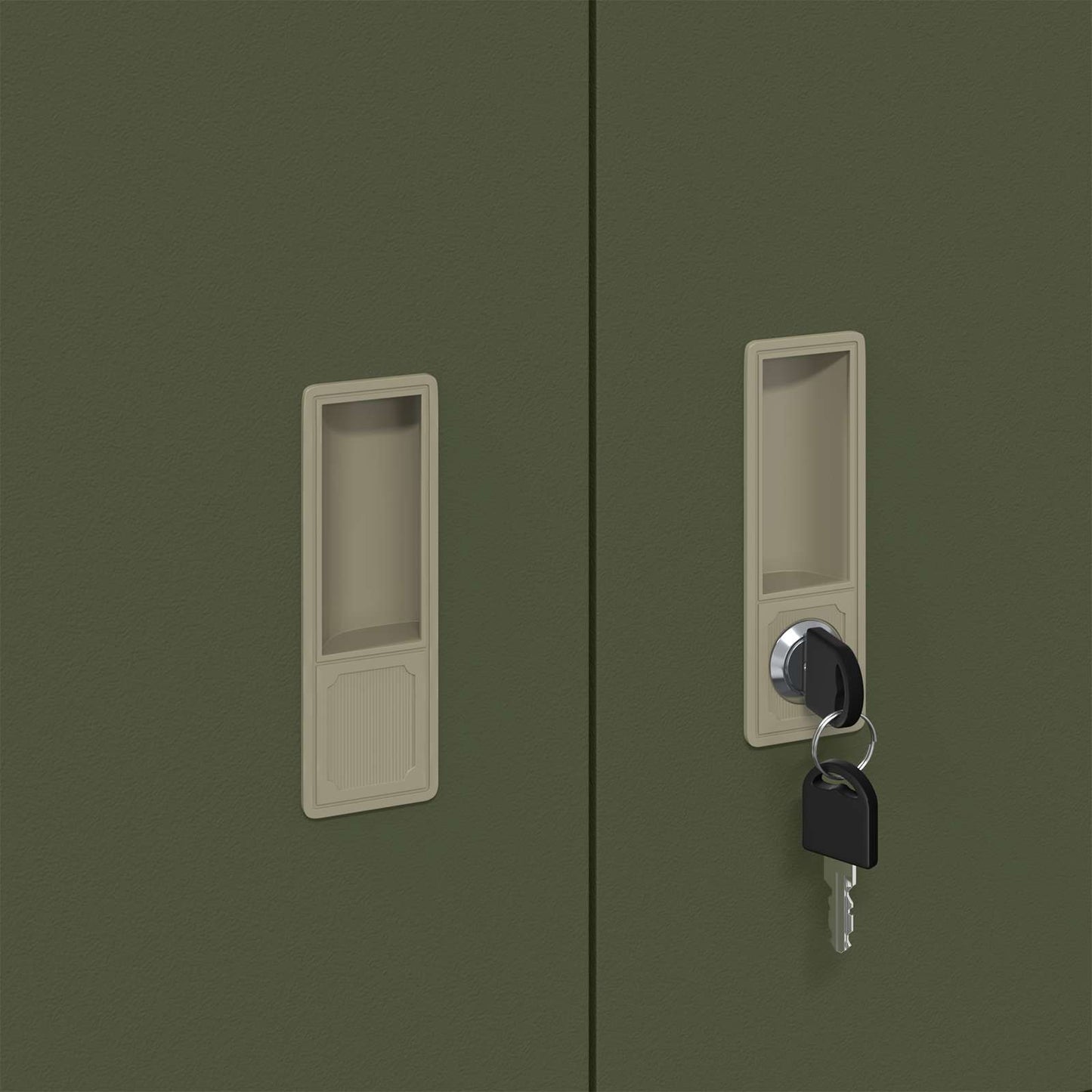 Aufbewahrungsschrank Olive Grün 90 x 40 x 40 cm Stahl